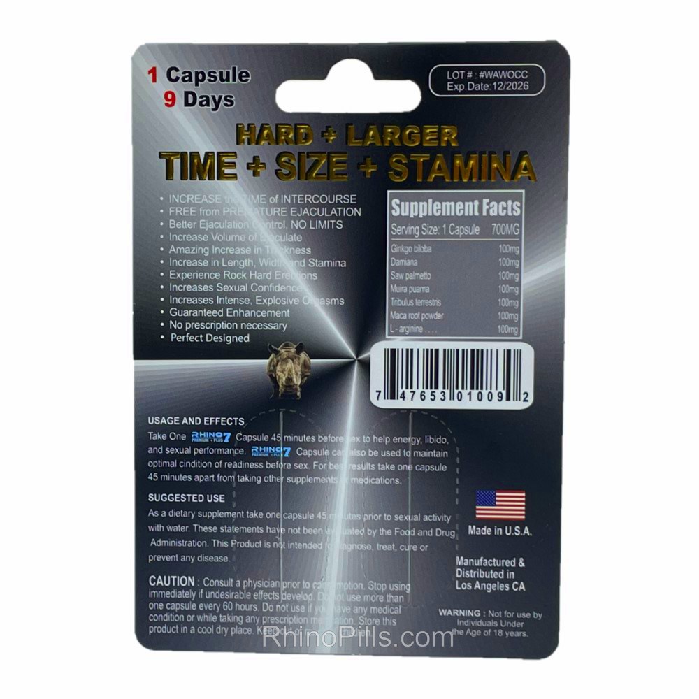 Rhino 77 Platinum 9000K 20 Pills - Image 2