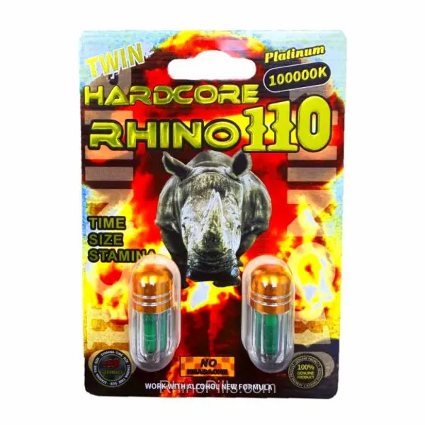 Rhino 110 Platinum 100000K 20 Pills